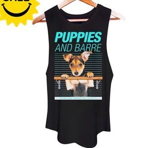 Puppies Make Me Happy Puppies and Barre tank